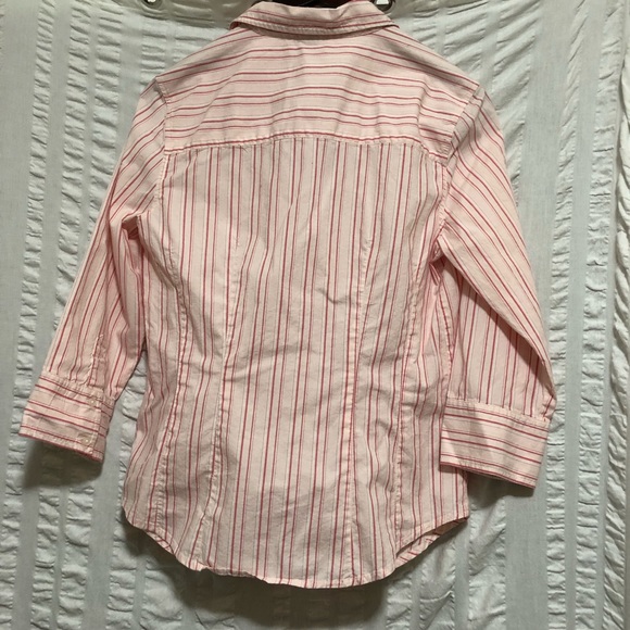 SALE GAP Candy Striped Stretch Blouse - Picture 2 of 4